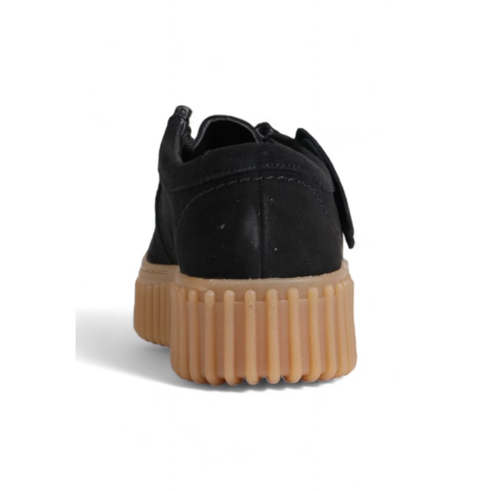 Clarks Black Suede Leather Flat Shoe