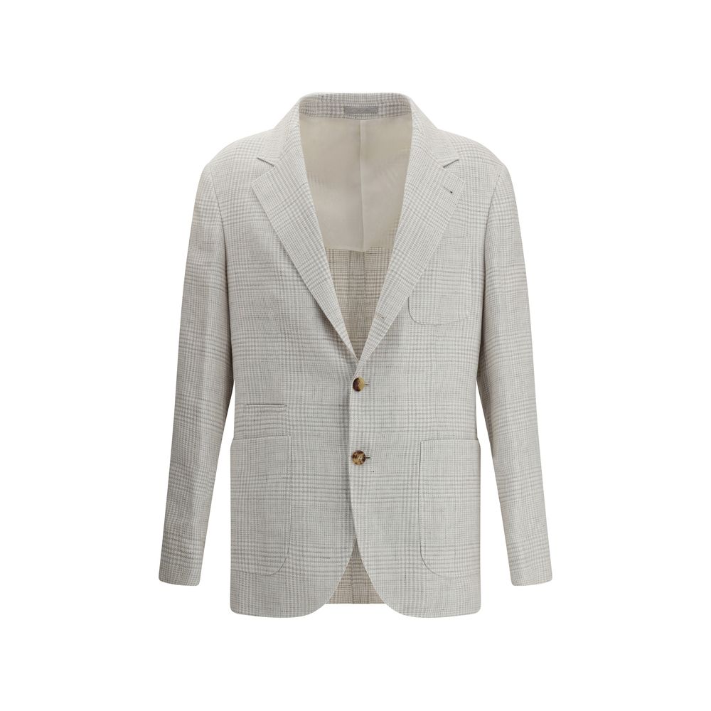 Brunello Cucinelli Check pattern linen Blazer