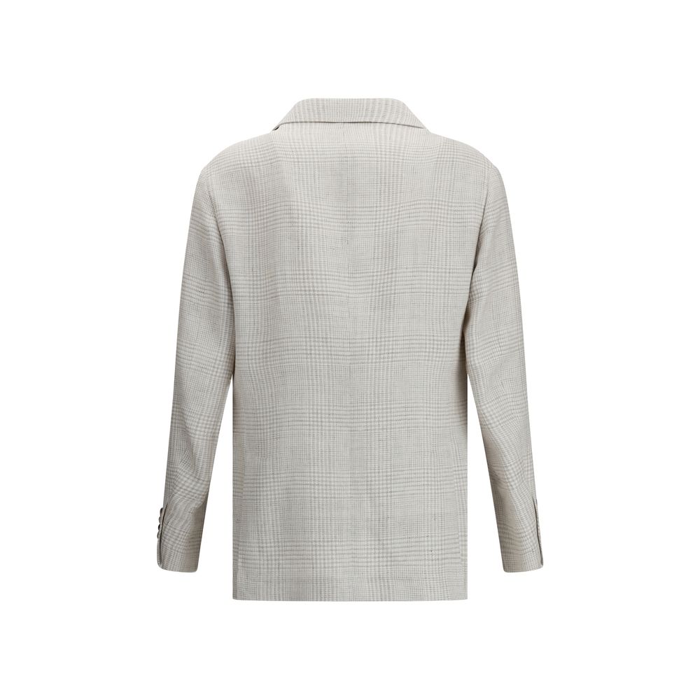 Brunello Cucinelli Check pattern linen Blazer