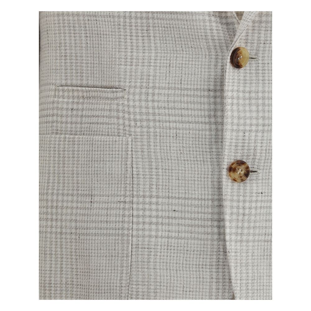 Brunello Cucinelli Check pattern linen Blazer