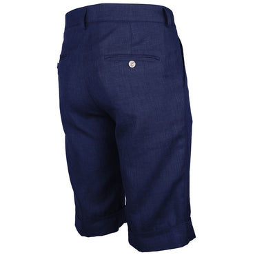 Made in Italy Blue Linen Short