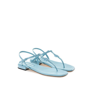 Miu Miu Blue Patent Leather Sandal