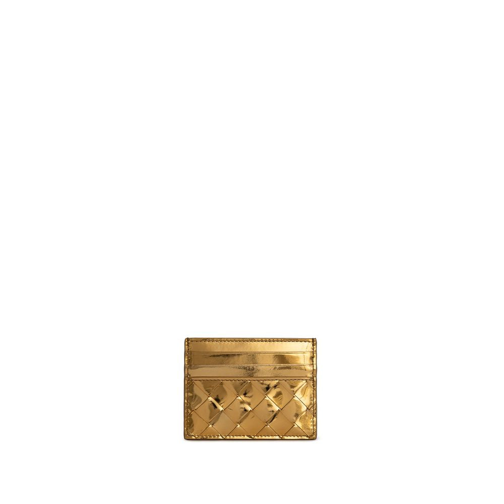 Bottega Veneta Gold Leather Wallet