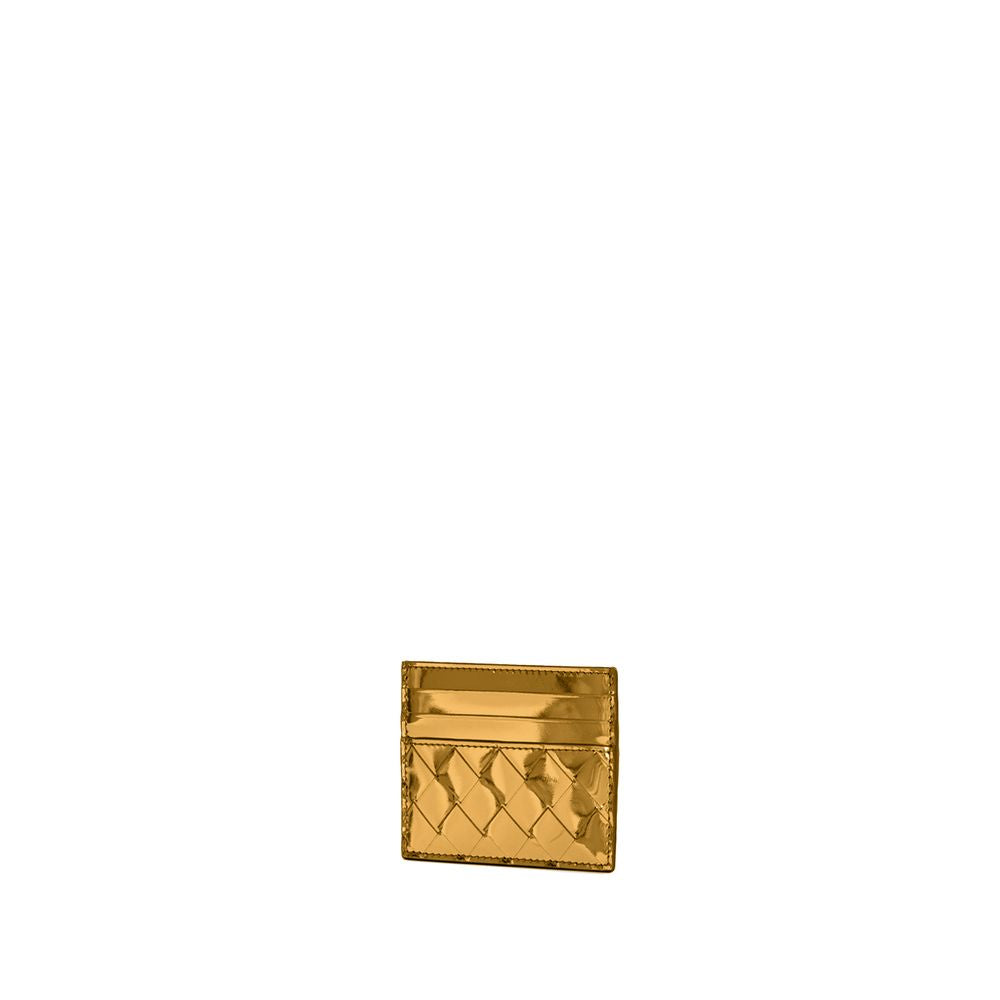 Bottega Veneta Gold Leather Wallet