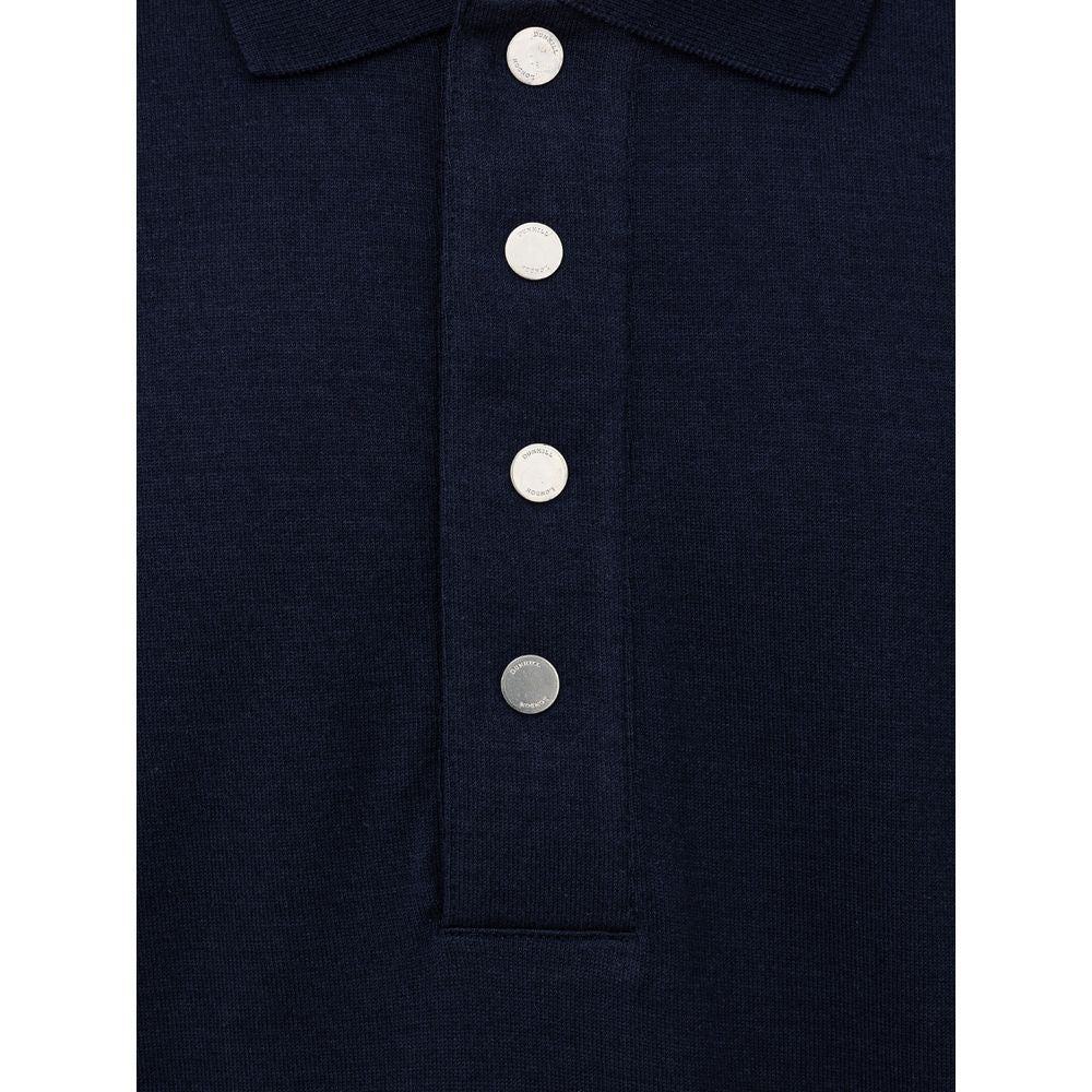 Dunhill Blue Cashmere Polo Shirt