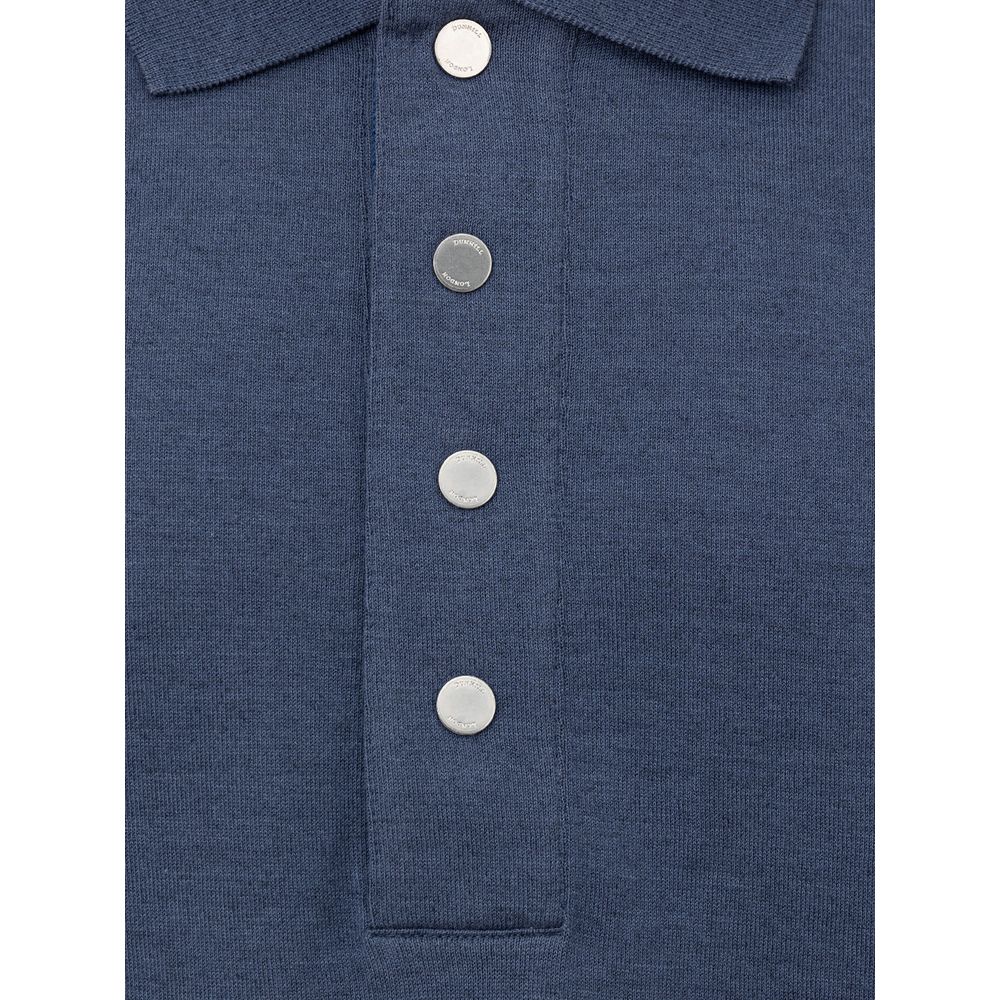Dunhill Blue Cotton Polo Shirt