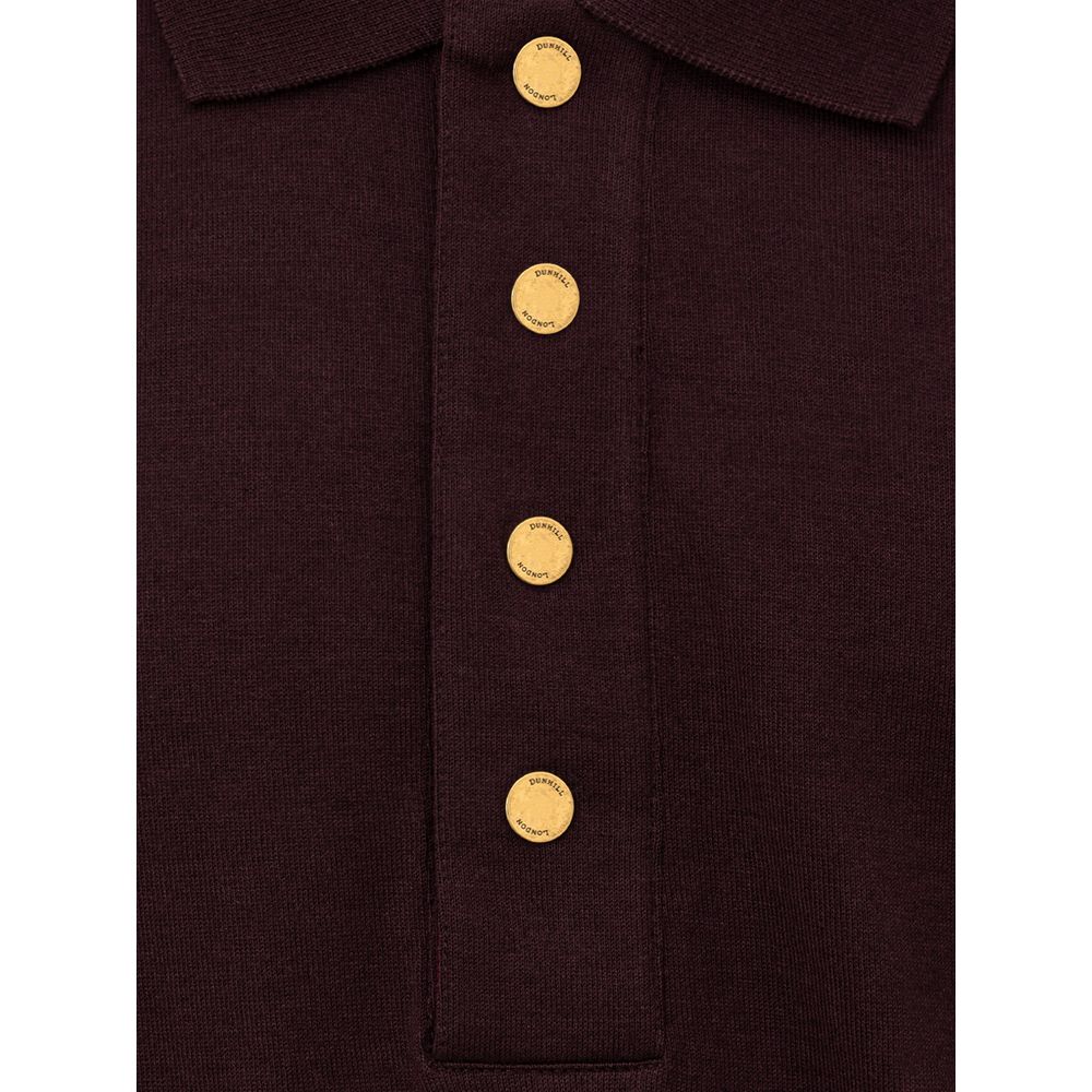 Dunhill Bordeaux Cashmere Polo Shirt