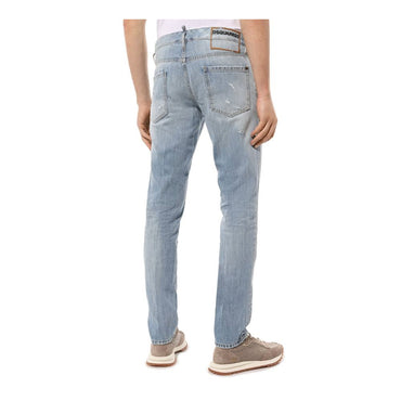 Dsquared² Light Blue Cotton Jeans & Pant