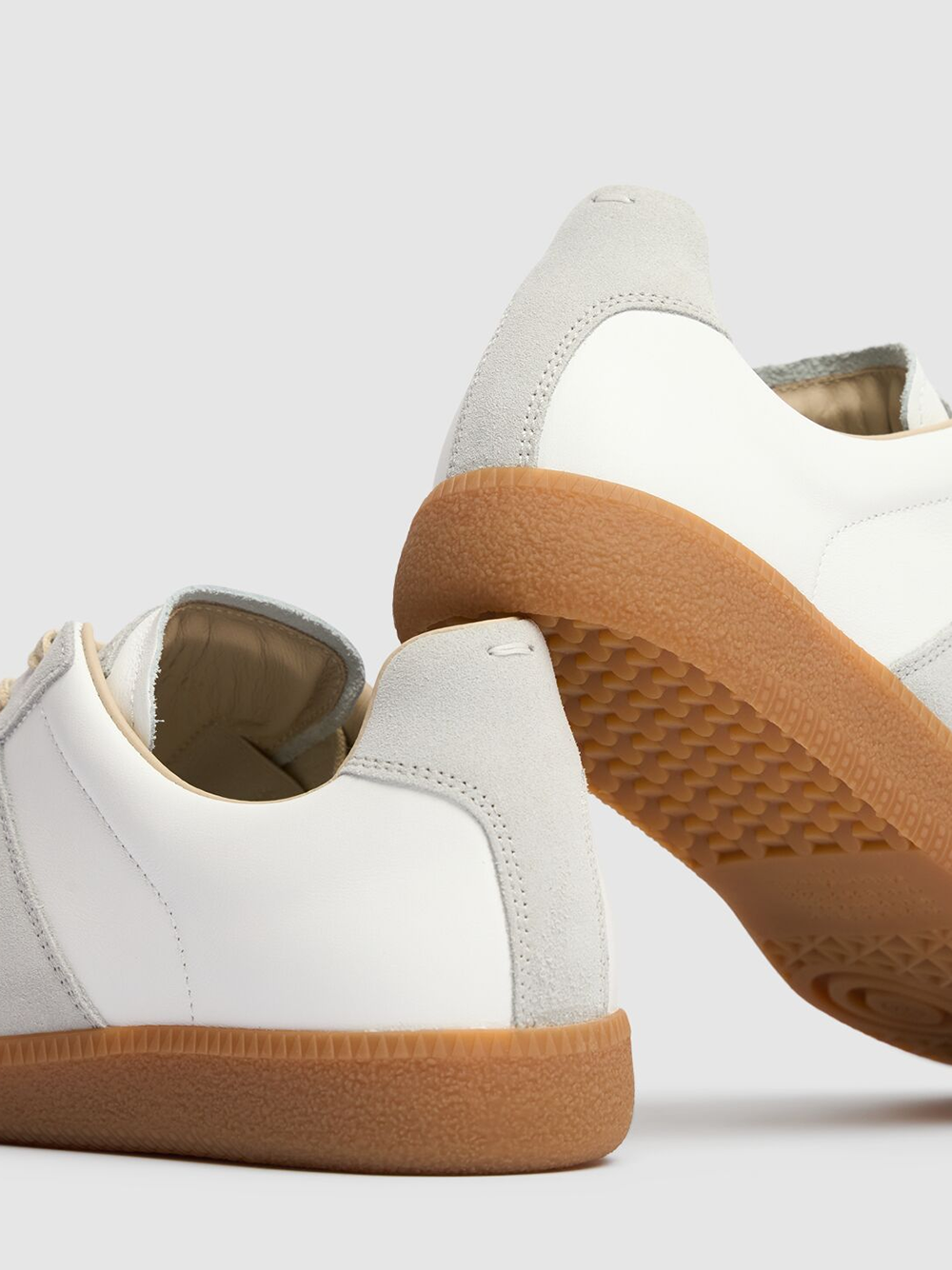 Maison Margiela Low Replica Leather And Suede Sneakers
