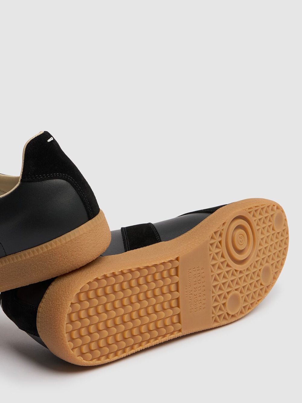 Maison Margiela Low Replica Leather And Suede Sneakers