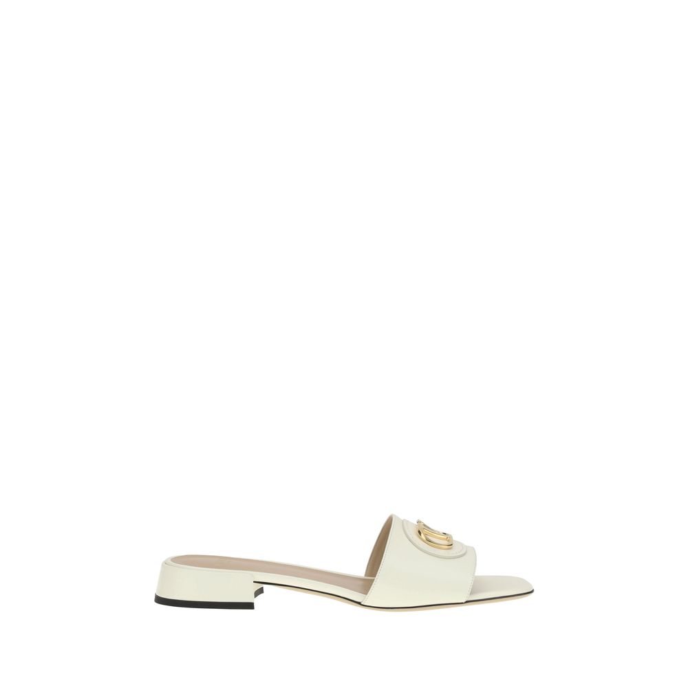 Valentino Garavani Vlogo Sandals - white-leather-V Logo