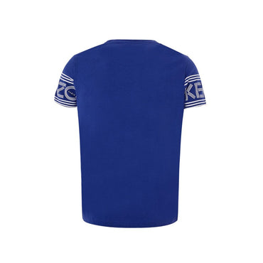 Kenzo Chic Blue Cotton Tee for Stylish Comfort