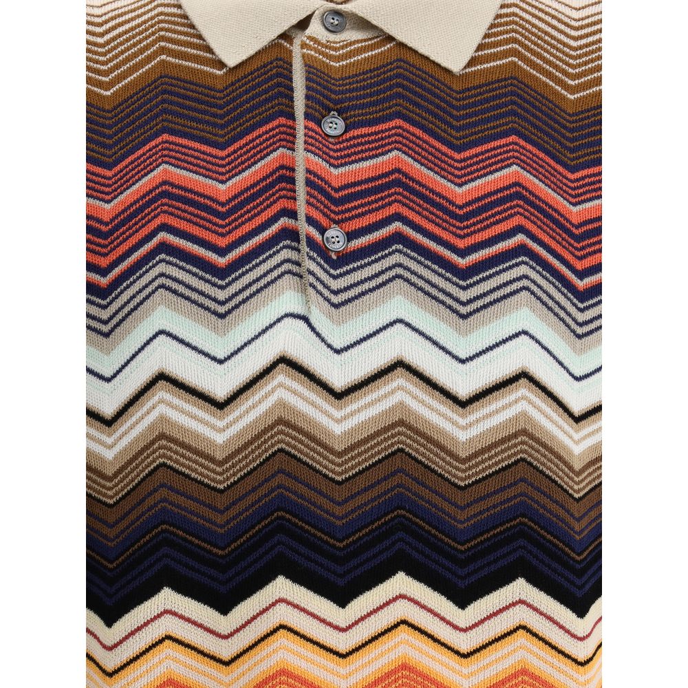 Missoni ZigZag Pattern Polo Shirt