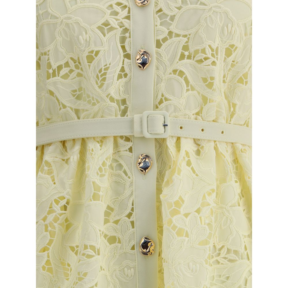 Self-Portrait Midi-length lace chemisier Dress