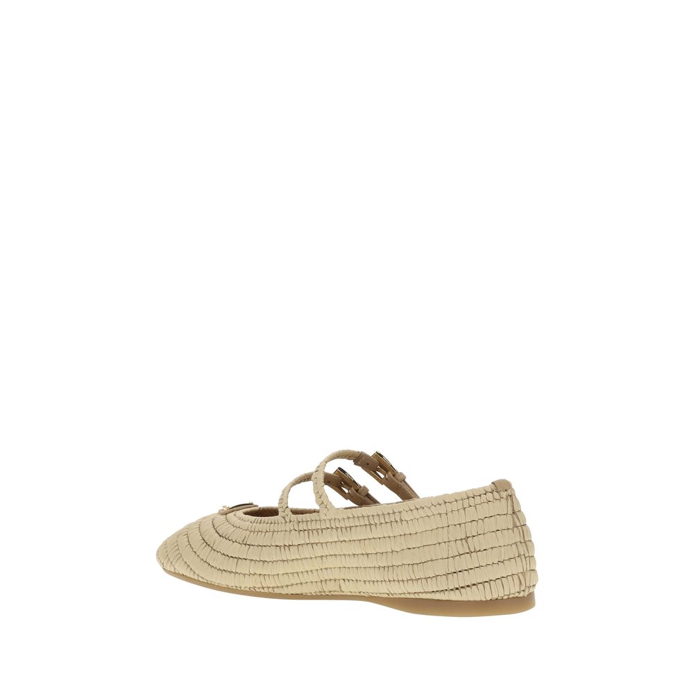 Prada Crochet Ballerinas