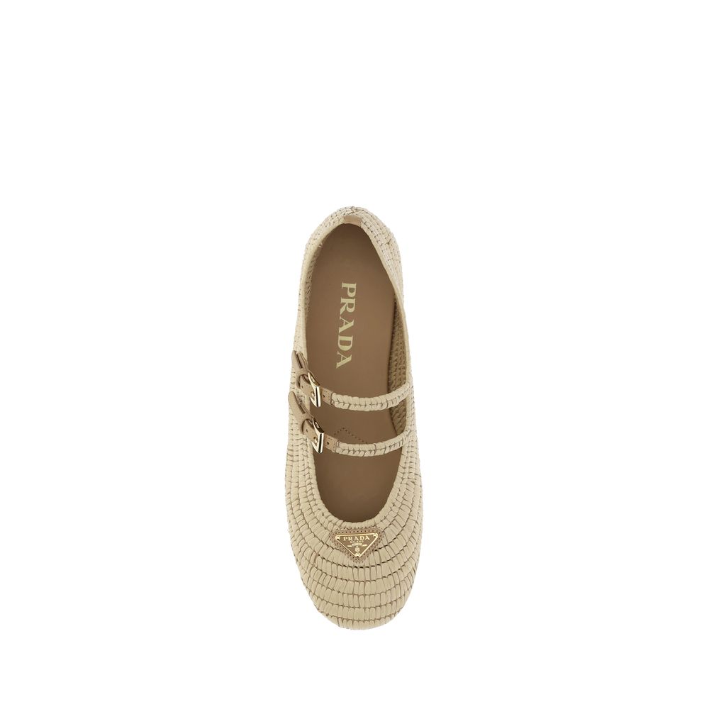 Prada Crochet Ballerinas