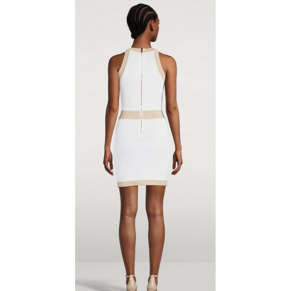 Balmain White Viscose Dress