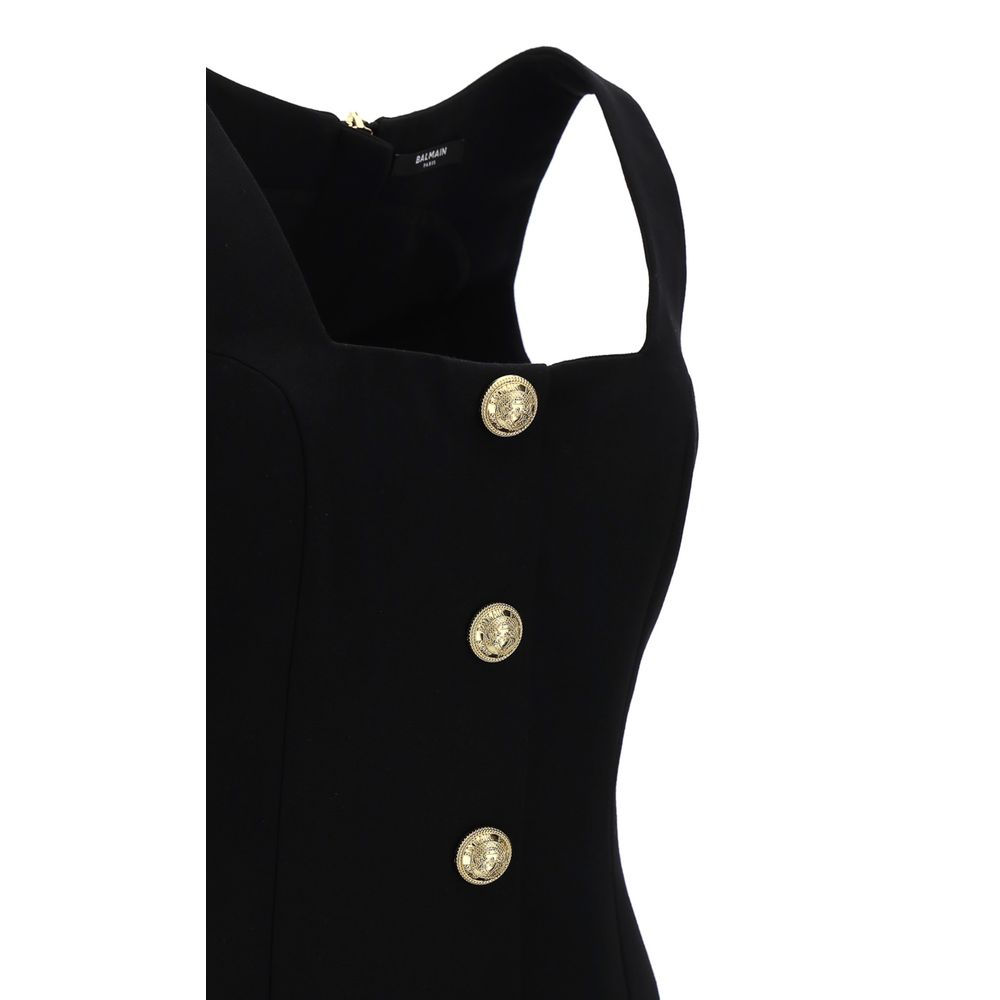 Balmain Black Wool Dress