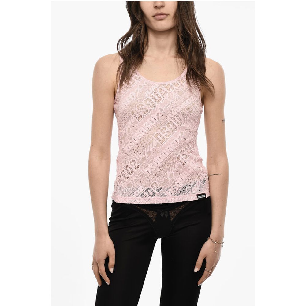 Dsquared² All-Over Logo Perforated Top
