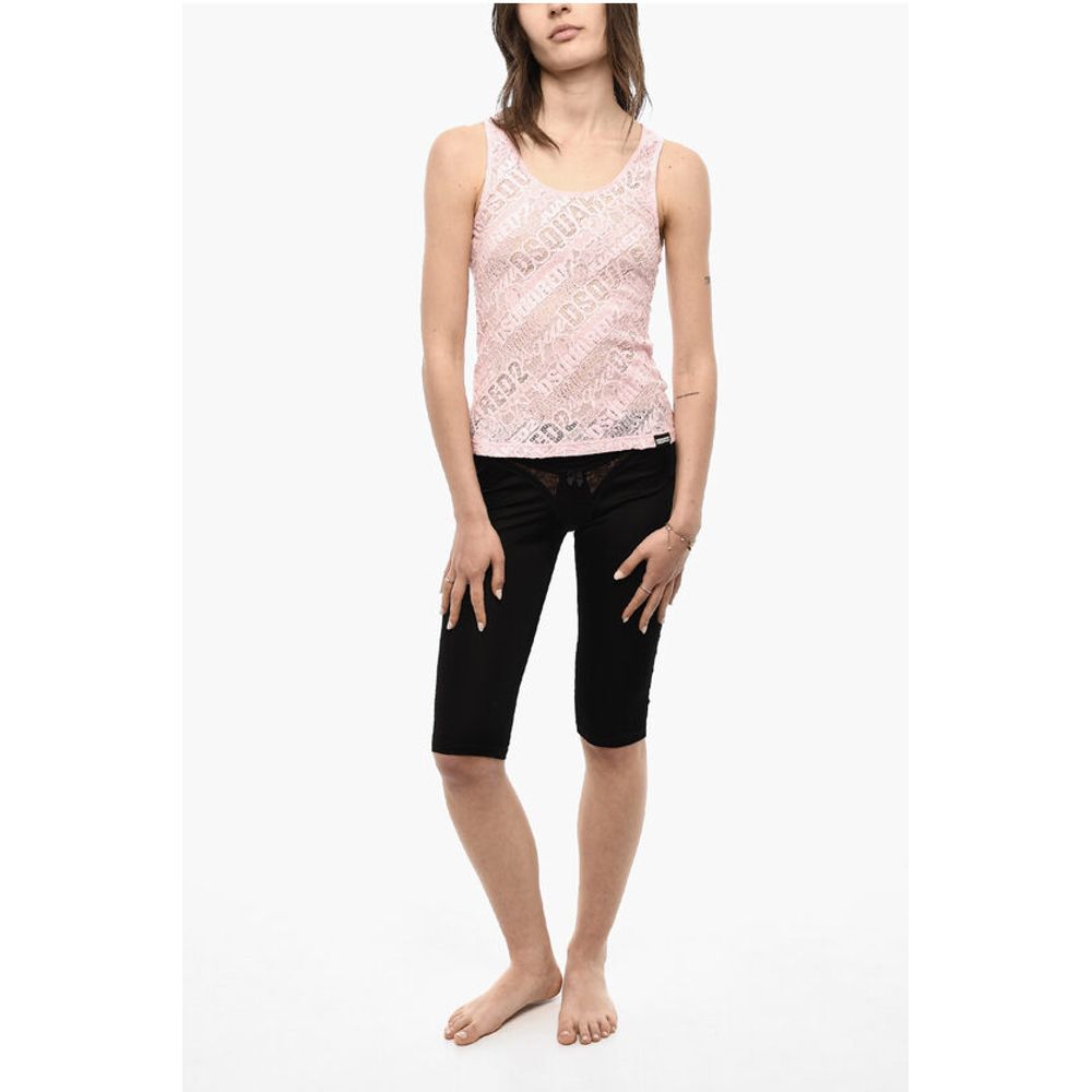 Dsquared² All-Over Logo Perforated Top