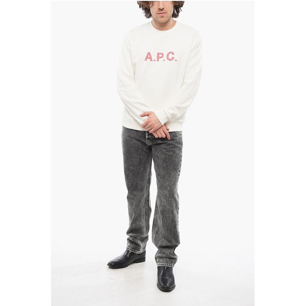 A.P.C. Brushed Cotton TIMOTHY Crew-neck Sweatshirt with Contrasting