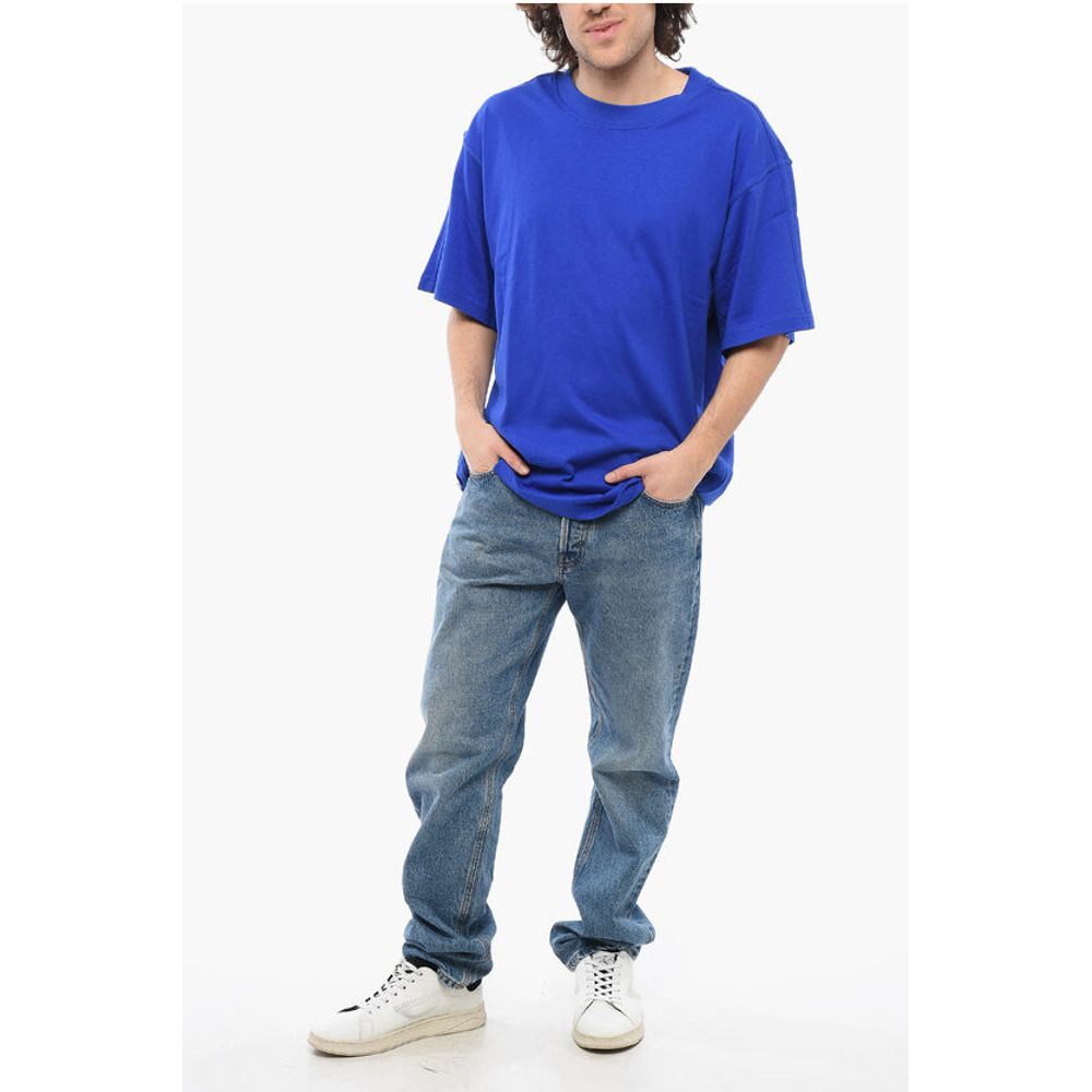 Adidas Cotton Crew-neck T-shirt with Tone On Tone Details