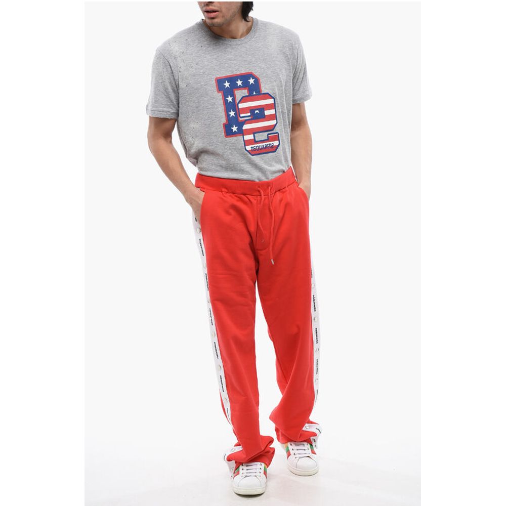 Dsquared² Brubs Fit Brushed Cotton Joggers With Contrasting Bands