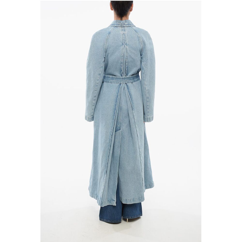 Dries Van Noten Double-breasted Denim Coat with Belt