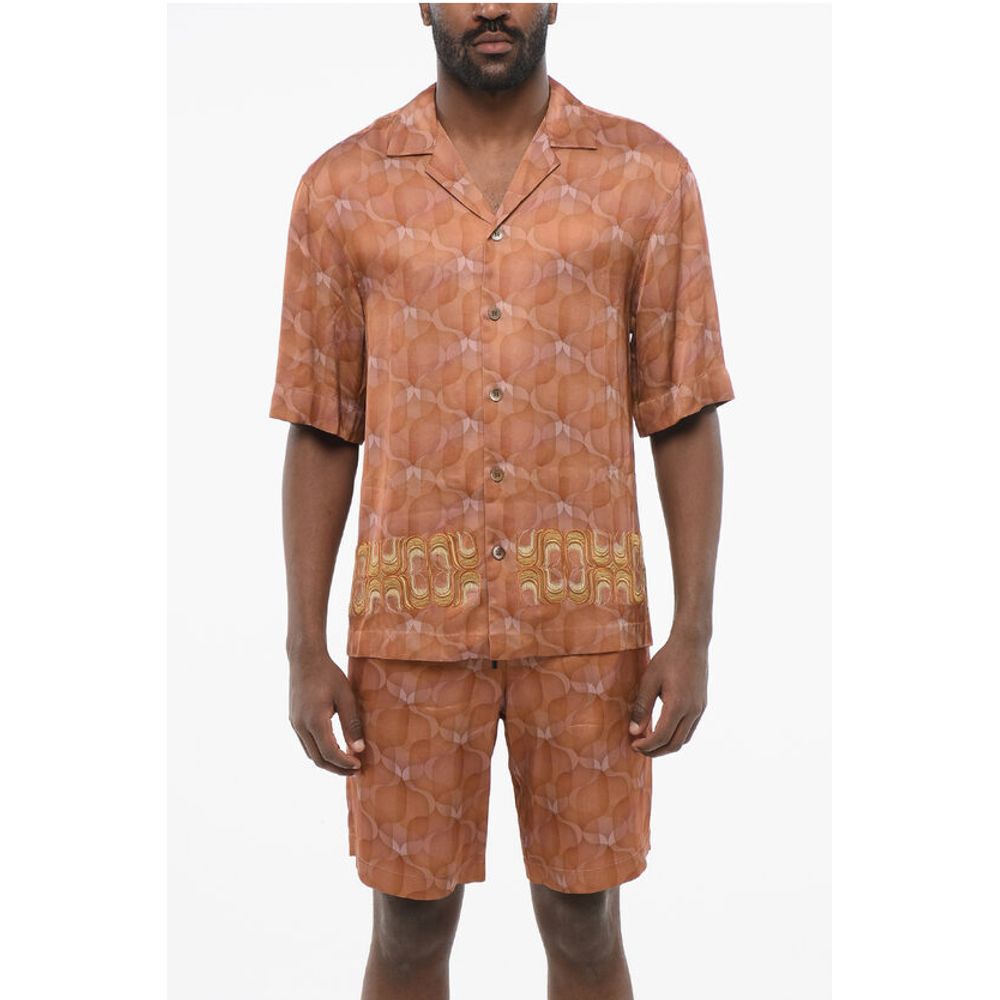 Dries Van Noten Chiffon CASSI Shirt with Embroidered Band