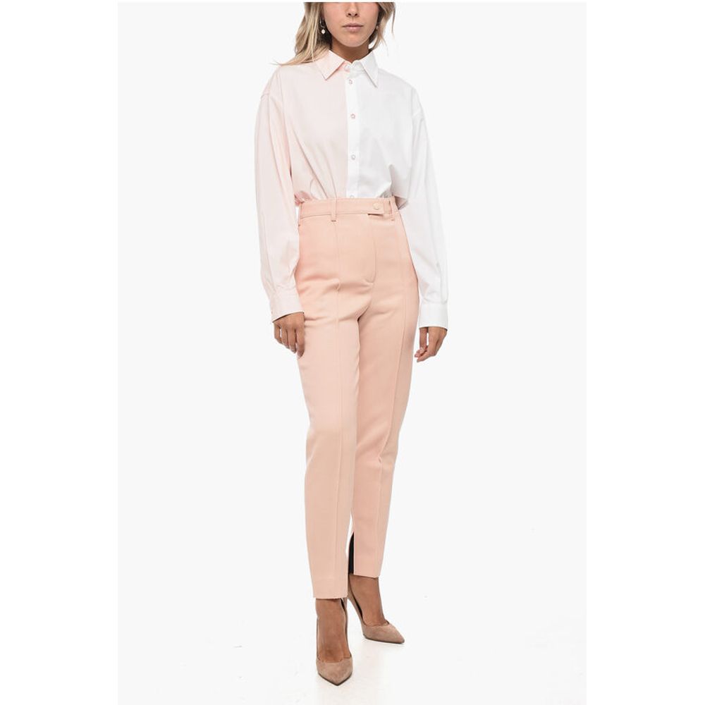 Prada Front Pleated Twill Wool Pants