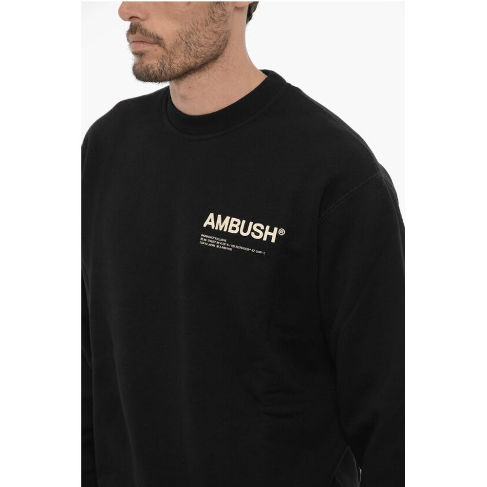 Ambush Brushed Cotton Crew-neck Sweatshirt with Printed Logo