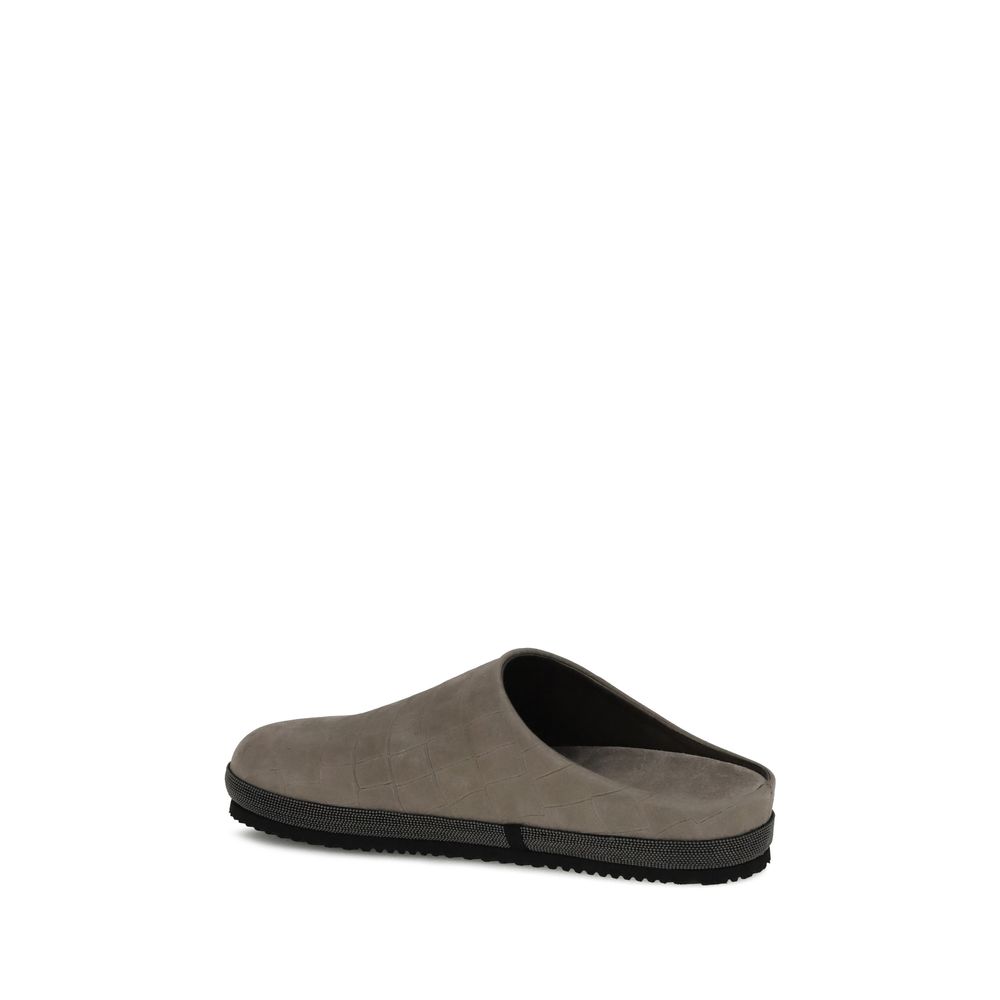 Brunello Cucinelli Leather Sabots