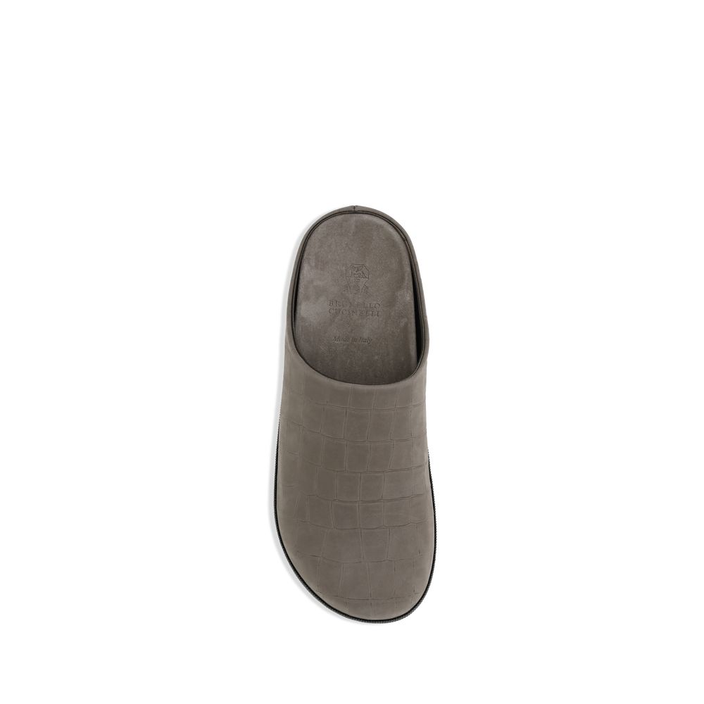 Brunello Cucinelli Leather Sabots