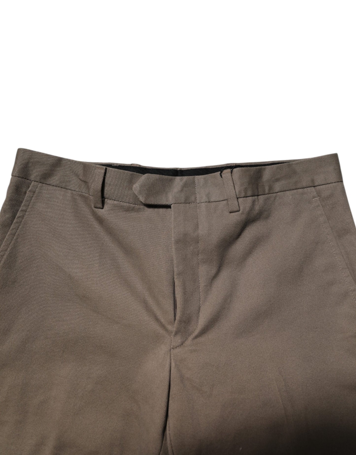 BENCIVENGA Brown Cotton Tapered Formal Dress Pants