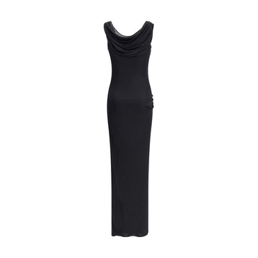 Versace Draped jersey long Dress