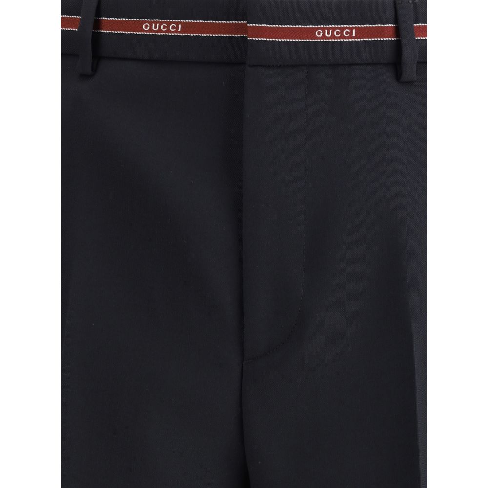 Gucci Selvedge detail Wool Pants