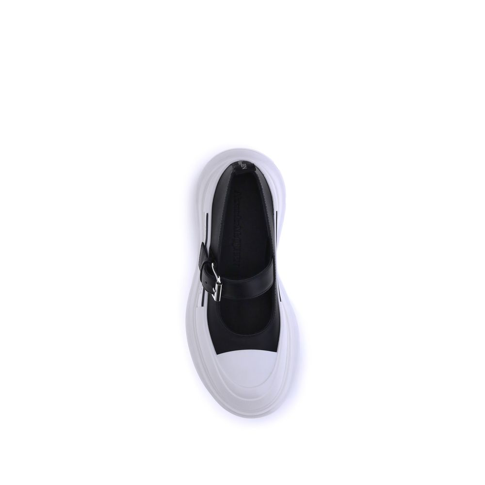 Alexander McQueen Black Rubber Ballet Flats