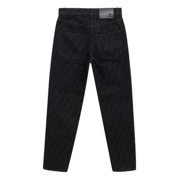 Fendi Black Cotton Jeans Denim