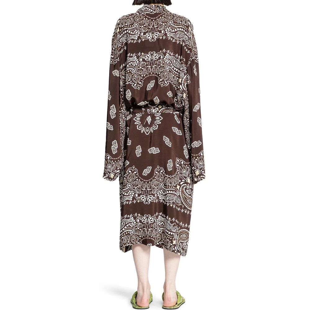 The Attico Printed Viscose Twill Kaftan Dress