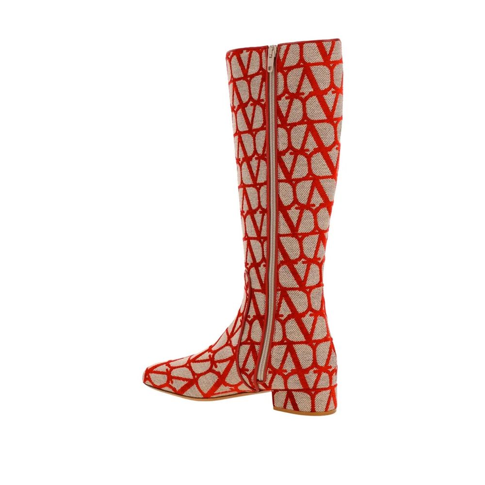 Valentino Garavani Canvas Logo Boots