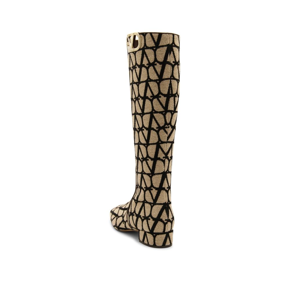 Valentino Garavani Canvas Logo Boots