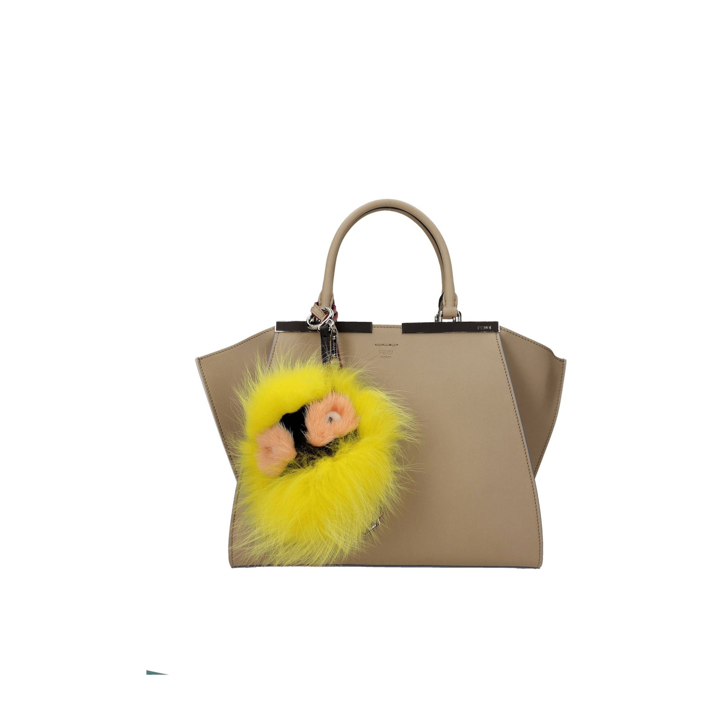 Fendi Yellow Fur Keychains