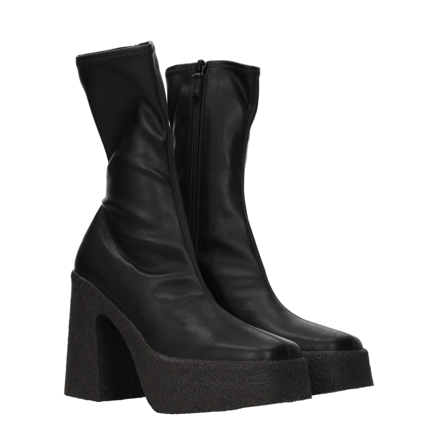 Stella McCartney Black Leather Ankle