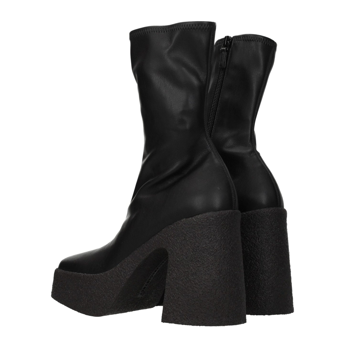 Stella McCartney Black Leather Ankle