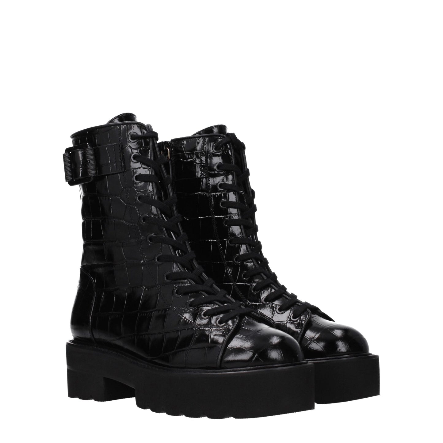 Stuart Weitzman Black Leather Ankle