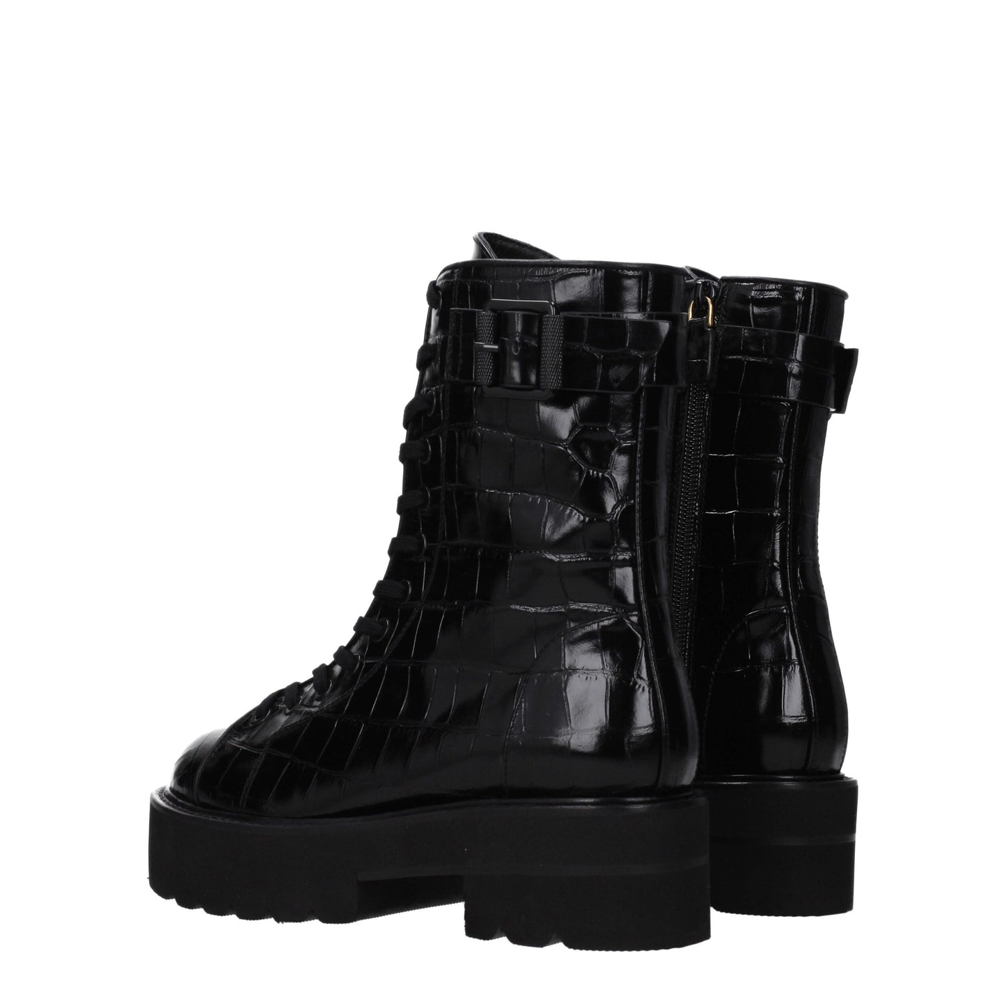 Stuart Weitzman Black Leather Ankle