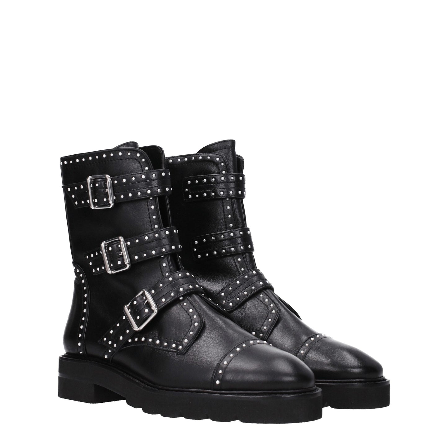 Stuart Weitzman Black Leather Ankle