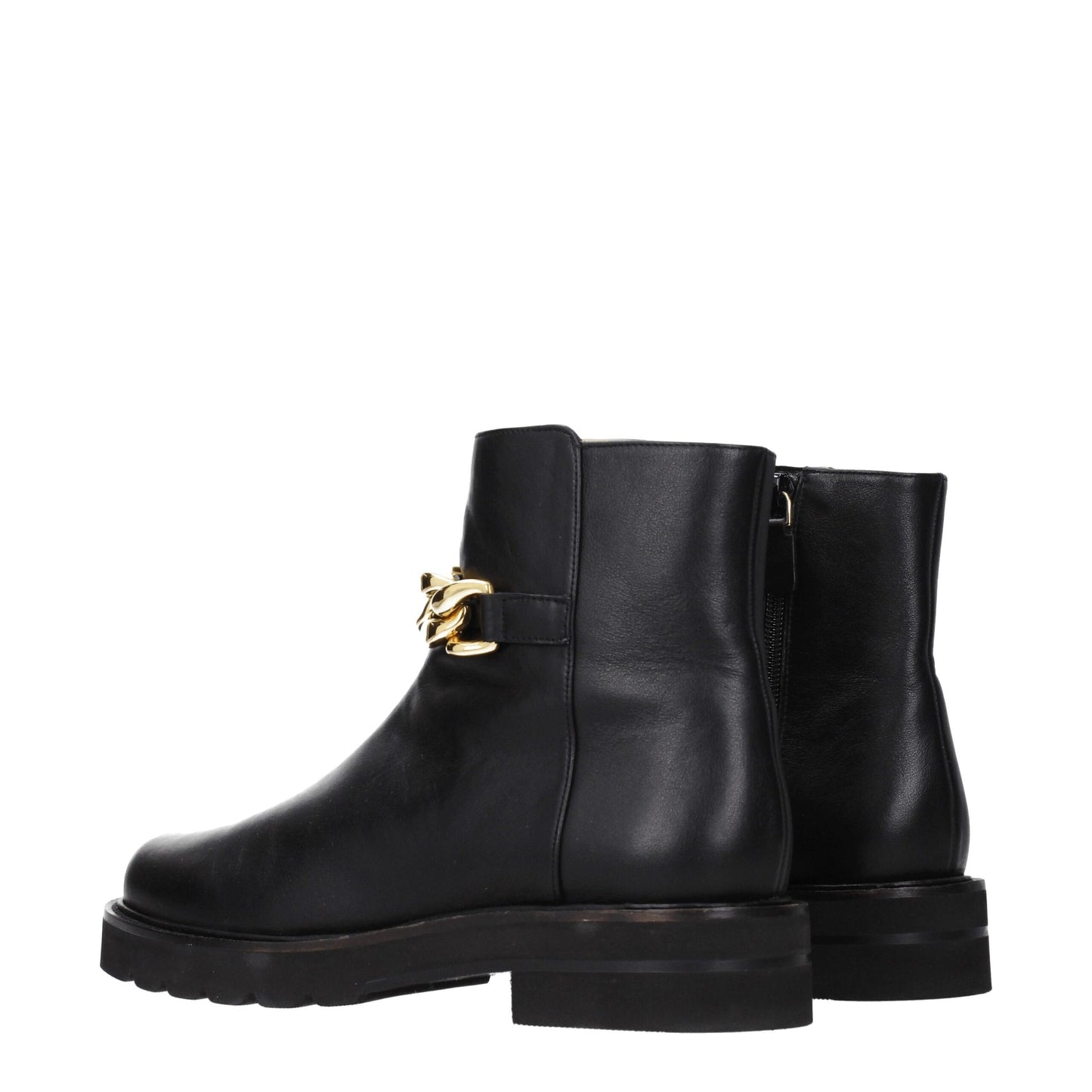Stuart Weitzman Black Leather Ankle