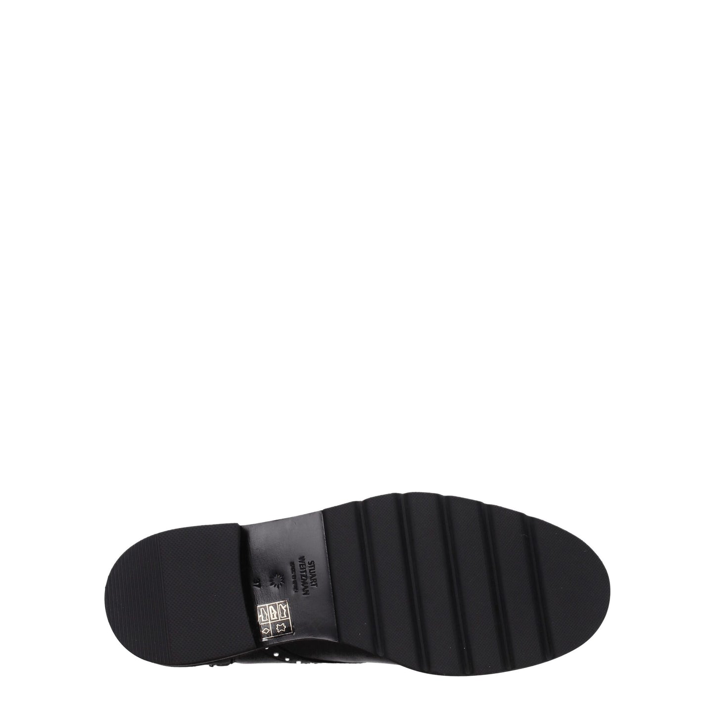 Stuart Weitzman Black Leather Ankle