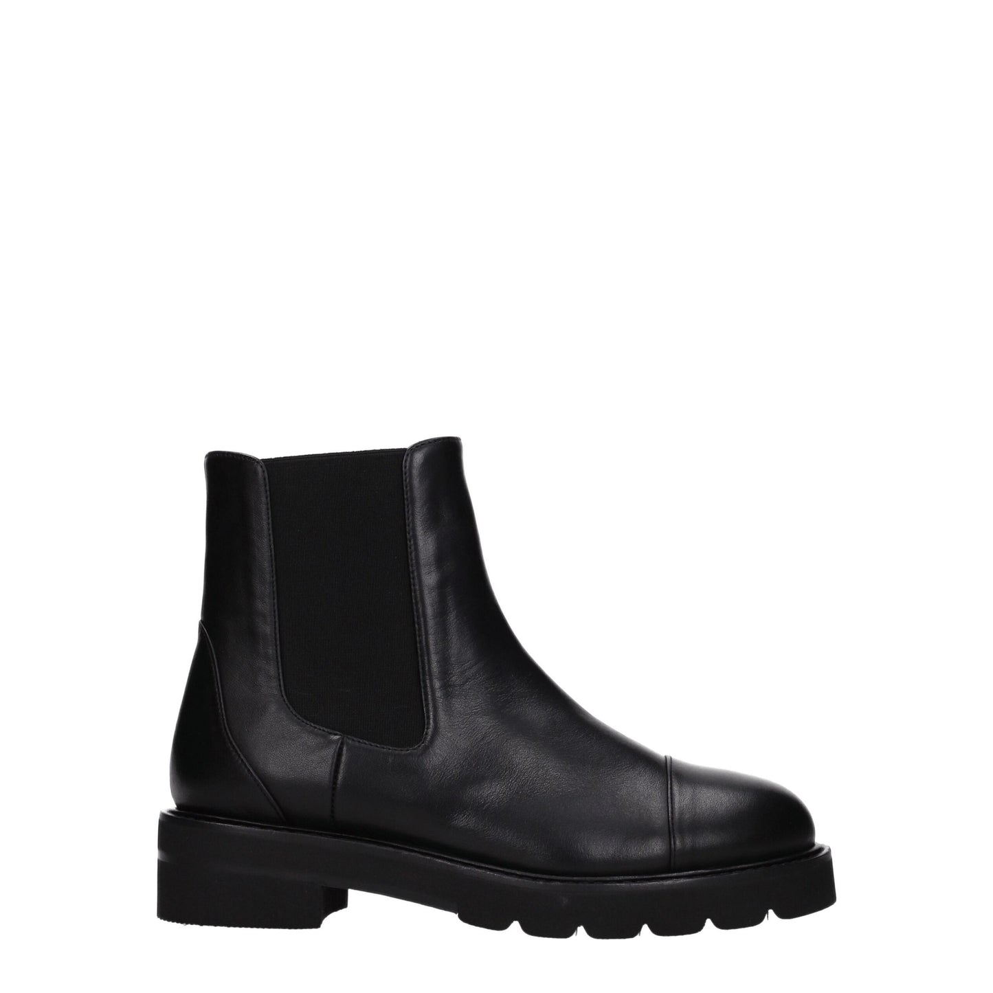 Stuart Weitzman Black Leather Ankle